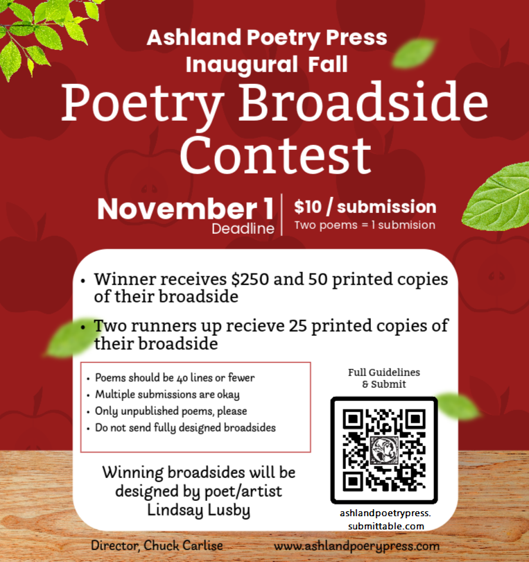 Announcing our first ever Poetry Broadside Contest (Deadline: Nov 1)